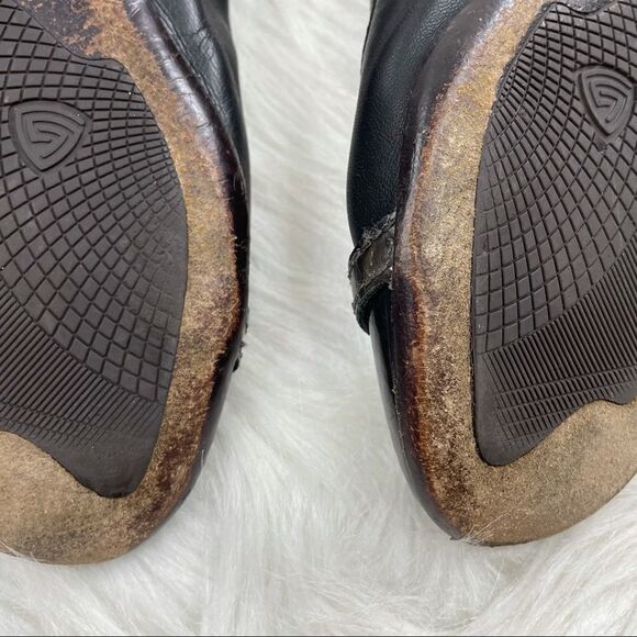 AGL Leather & Patent Leather Buckle Ballet Flats - Picture 9 of 11